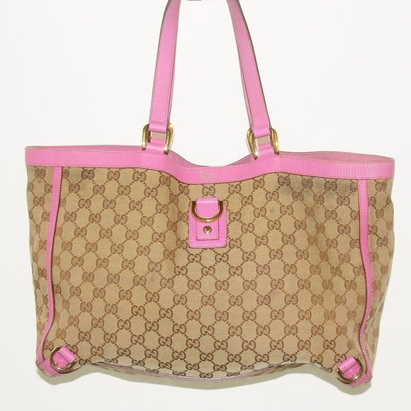 gucci bag with pink trim
